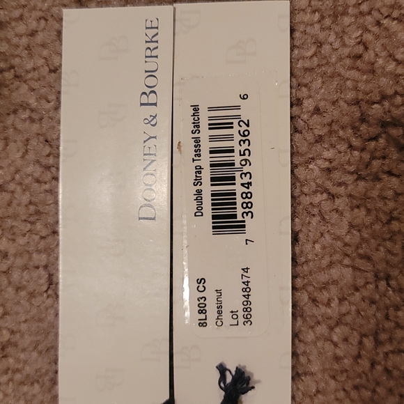 Dooney & Bourke Florentine Leather Double Strap Tassel Satchel - Picture 2 of 9